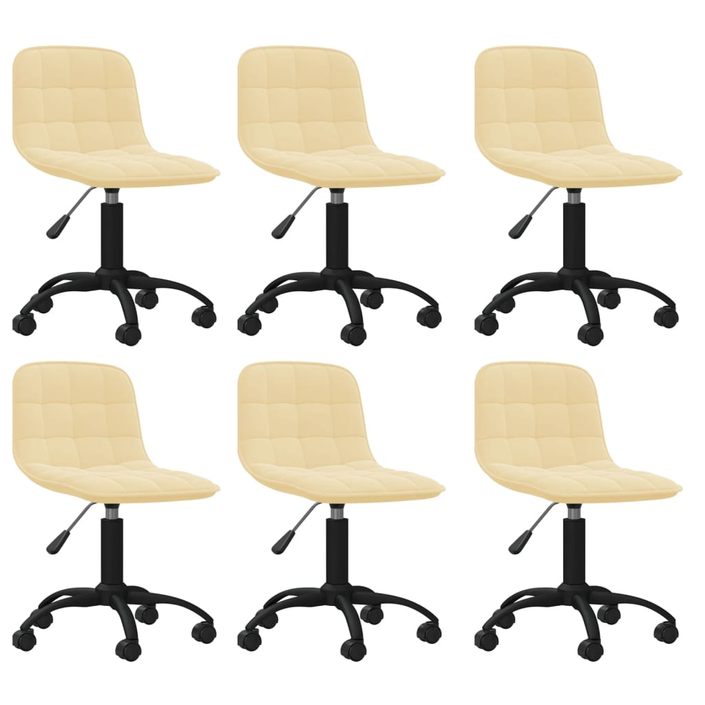 8720286737446_a_en_hd_1 Bild på vidaXL Snurrbara matstolar 6 st gräddvit sammet