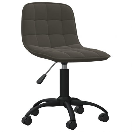 Bild på vidaXL Snurrbar kontorsstol mörkgrå sammet