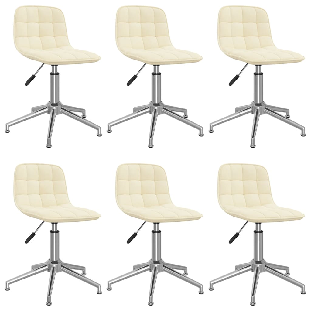 8720286737767_a_en_hd_1 Bild på vidaXL Snurrbara matstolar 6 st gräddvit tyg
