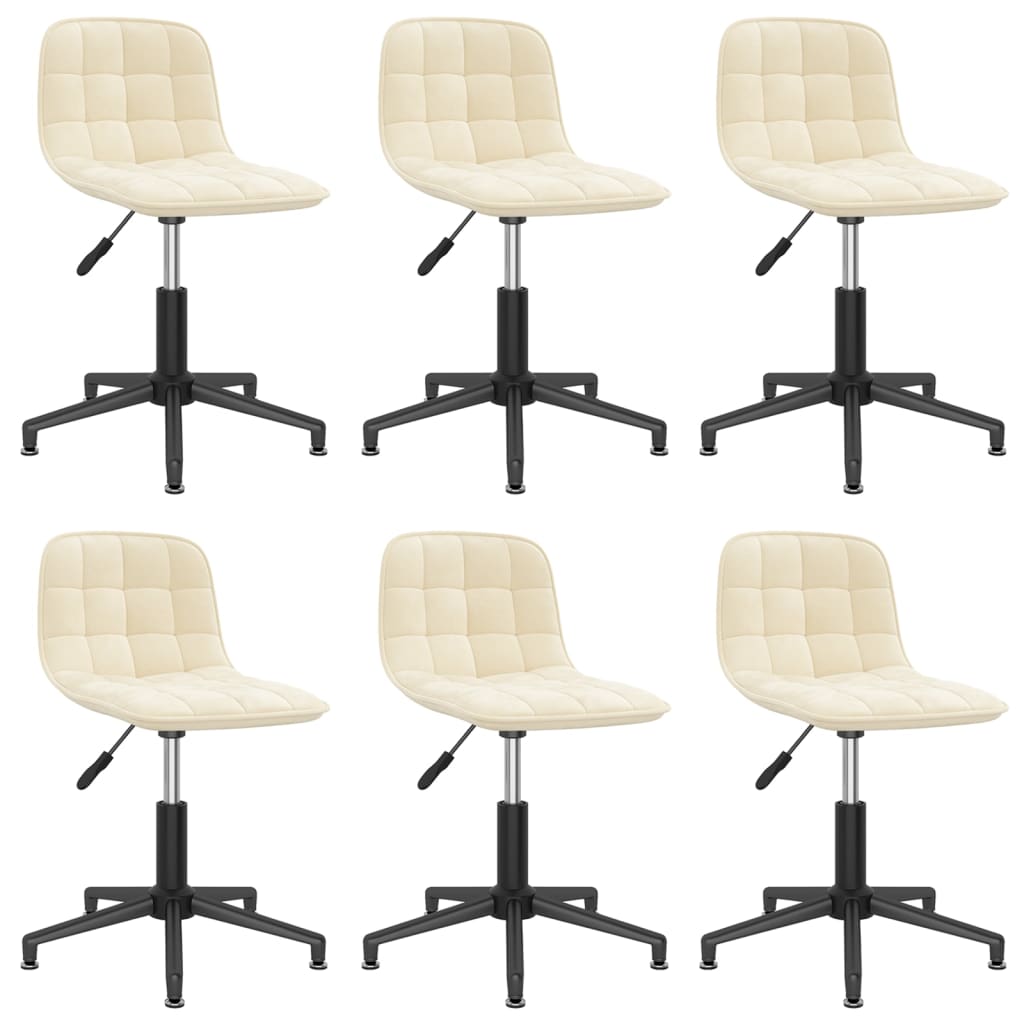 8720286738078_a_en_hd_1 Bild på vidaXL Snurrbara matstolar 6 st gräddvit sammet