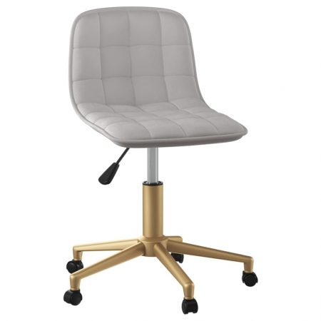 Bild på vidaXL Snurrbar kontorsstol ljusgrå sammet