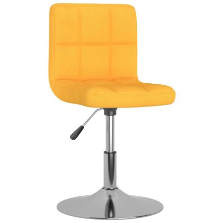 Bild på vidaXL Snurrbar matstol gul tyg