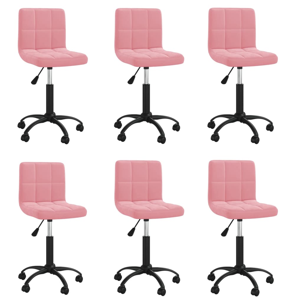 8720286741184_a_en_hd_1 Bild på vidaXL Snurrbara matstolar 6 st rosa sammet