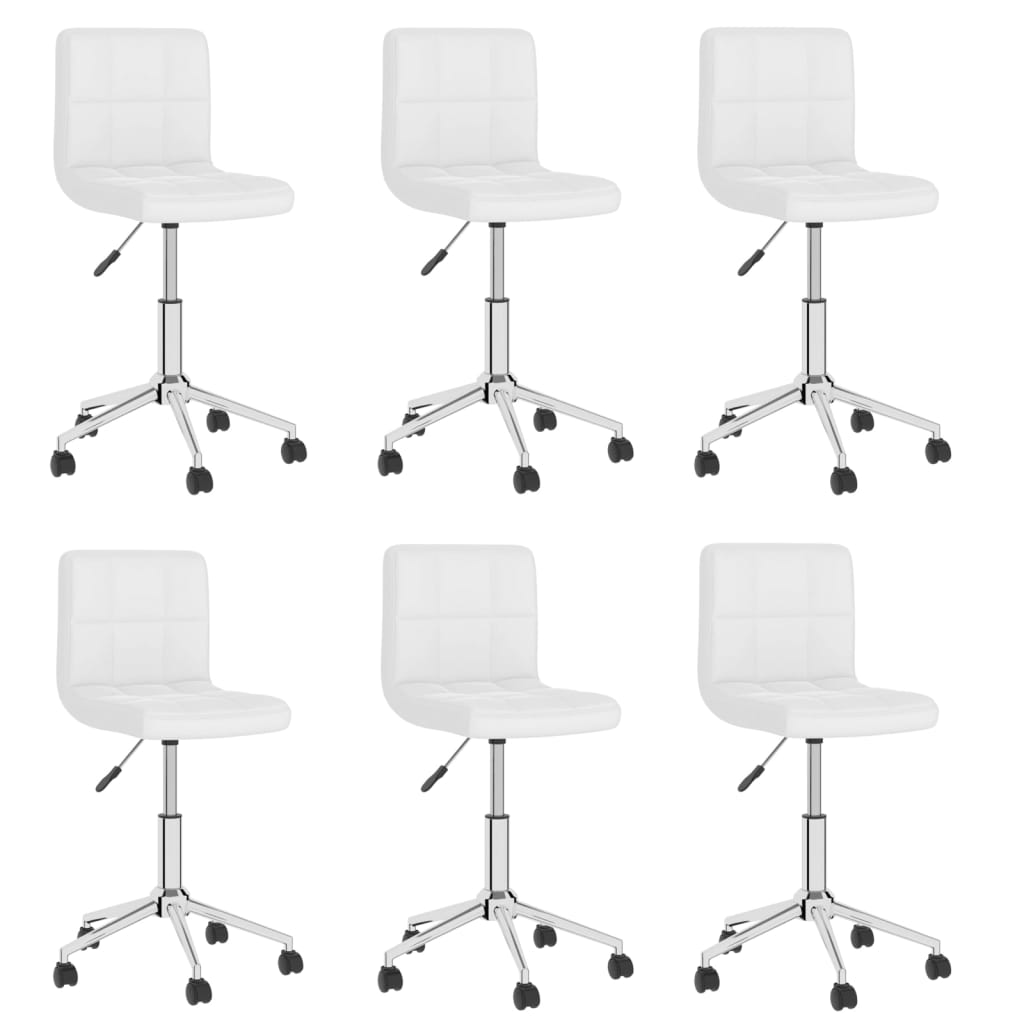8720286742655_a_en_hd_1 Bild på vidaXL Snurrbara matstolar 6 st vit konstläder