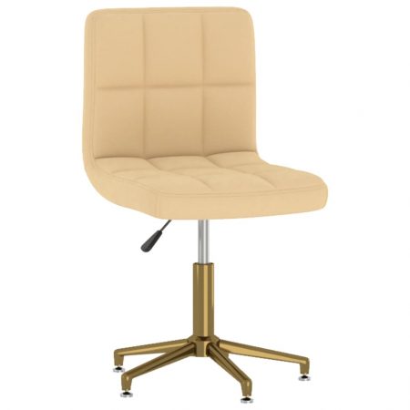 Bild på vidaXL Snurrbar kontorsstol gräddvit sammet