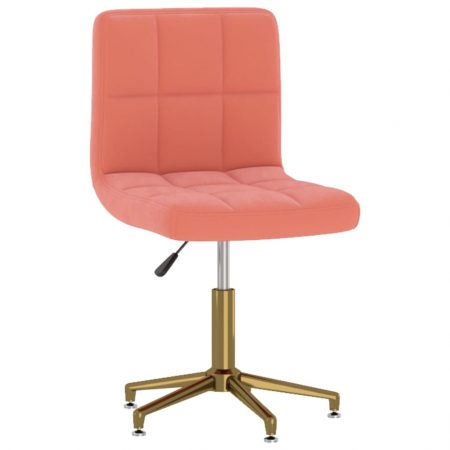 Bild på vidaXL Snurrbar kontorsstol rosa sammet