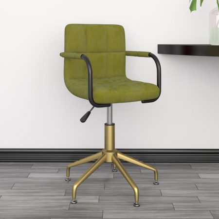 Bild på vidaXL Snurrbara matstolar 4 st ljusgrön sammet