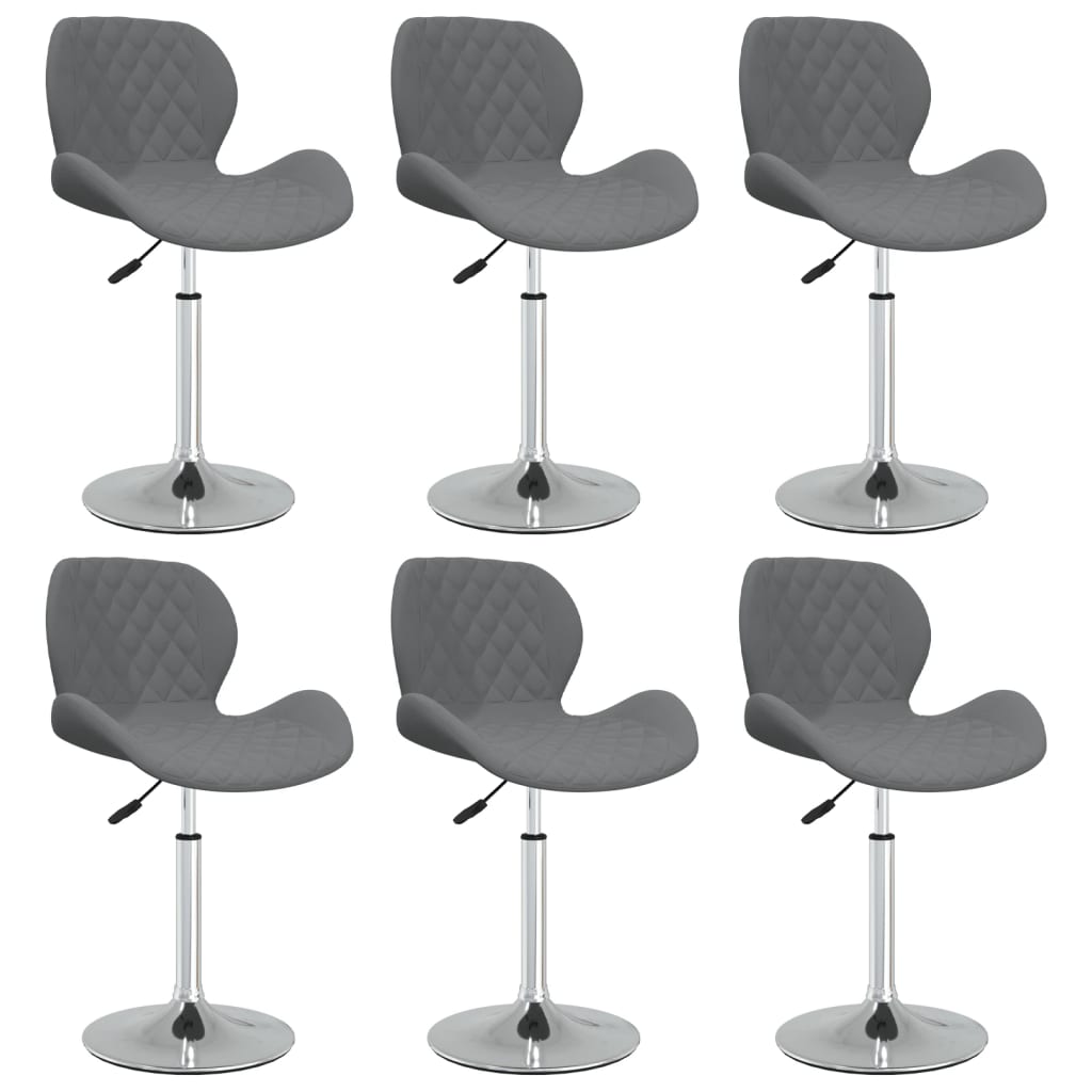 8720286748046_a_en_hd_1 Bild på vidaXL Snurrbara matstolar 6 st mörkgrå sammet