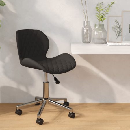 Bild på vidaXL Snurrbar kontorsstol svart sammet