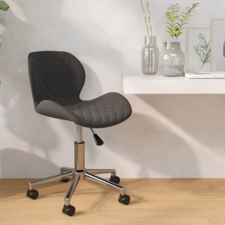 Bild på vidaXL Snurrbar kontorsstol mörkgrå sammet