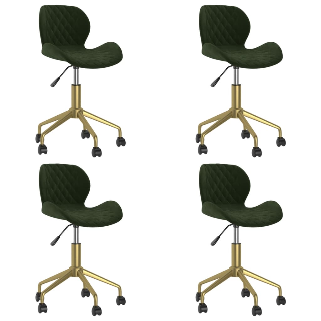 8720286749630_a_en_hd_1 Bild på vidaXL Snurrbara matstolar 4 st mörkgrön sammet