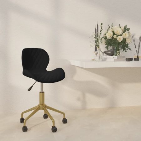 Bild på vidaXL Snurrbar kontorsstol svart sammet