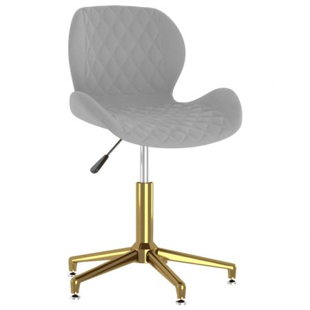 Bild på vidaXL Snurrbar kontorsstol ljusgrå sammet