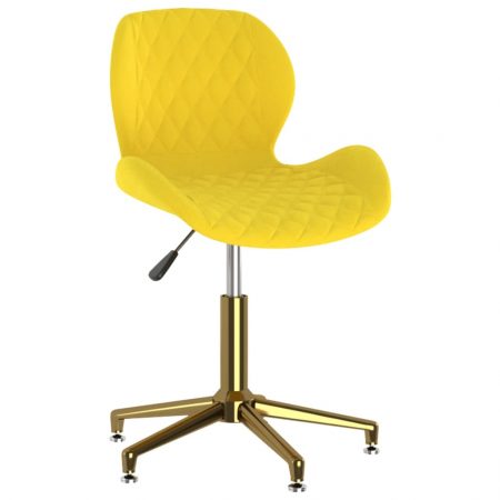 Bild på vidaXL Snurrbar kontorsstol gul sammet