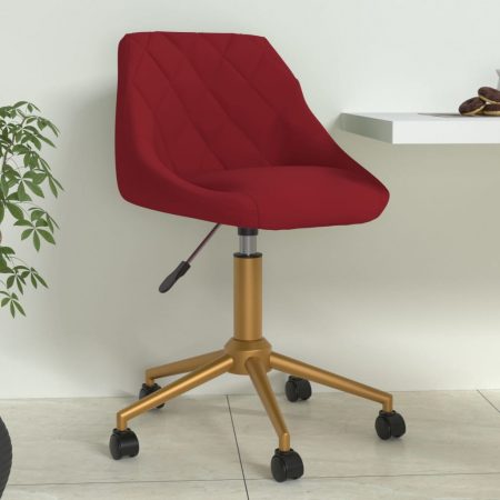 Bild på vidaXL Snurrbar kontorsstol vinröd sammet