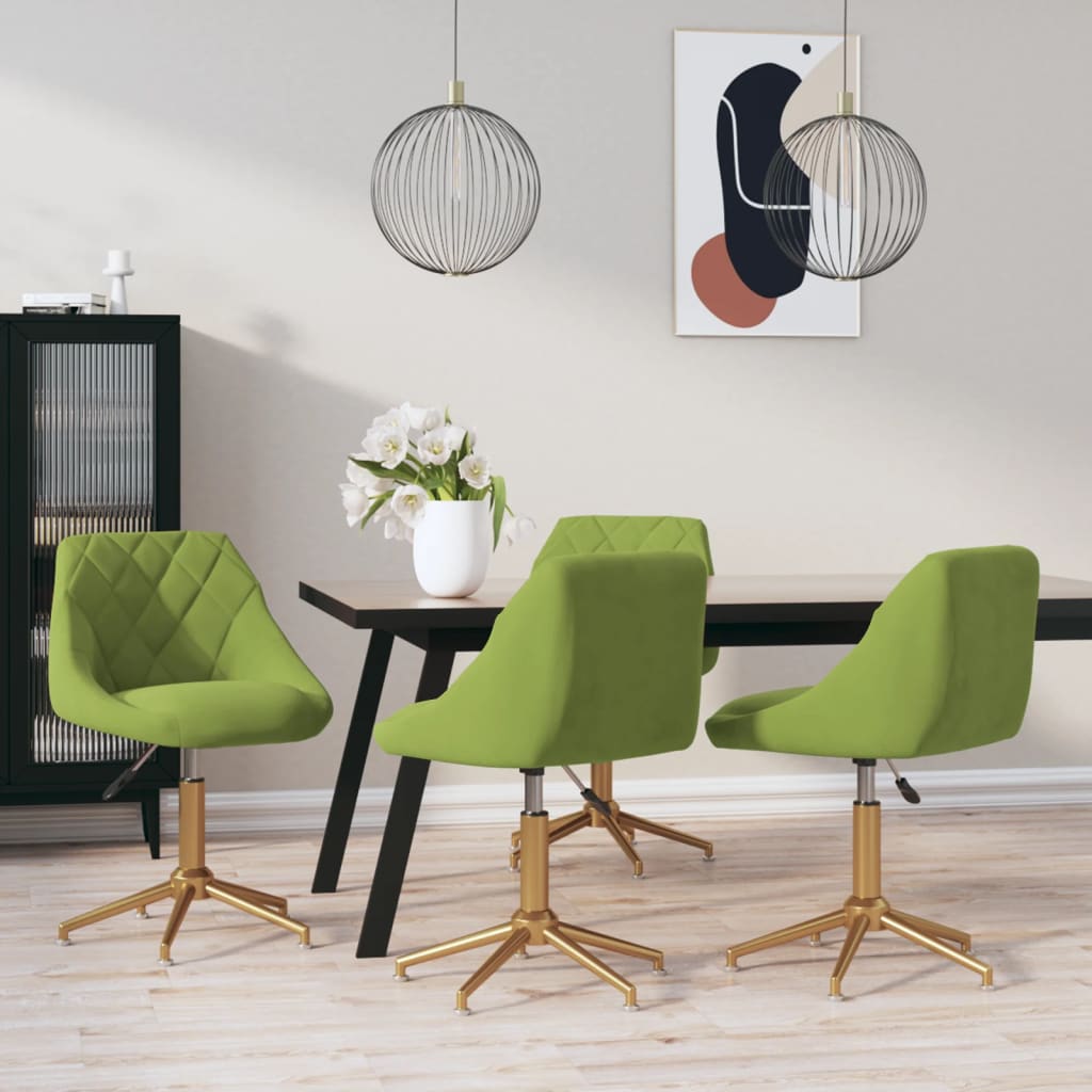 8720286756065_m_en_hd_1 Bild på vidaXL Snurrbara matstolar 4 st ljusgrön sammet