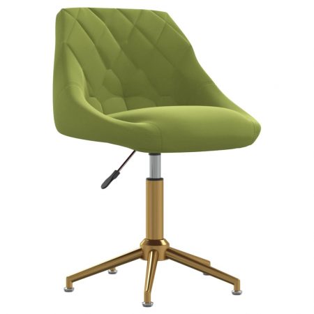 Bild på vidaXL Snurrbar kontorsstol ljusgrön sammet