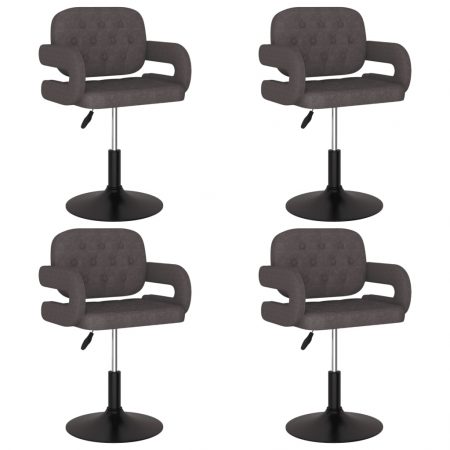 Bild på vidaXL Snurrbara matstolar 4 st taupe tyg