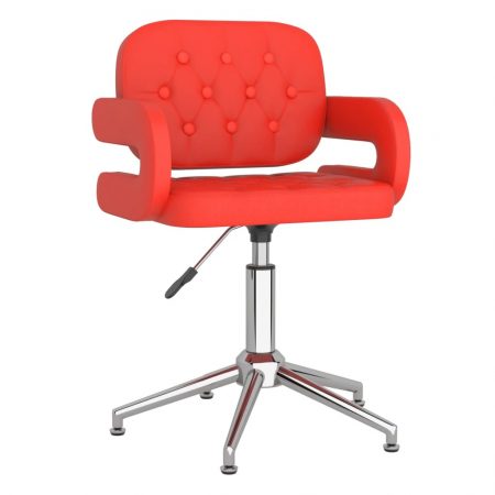 Bild på vidaXL Snurrbar kontorsstol röd konstläder