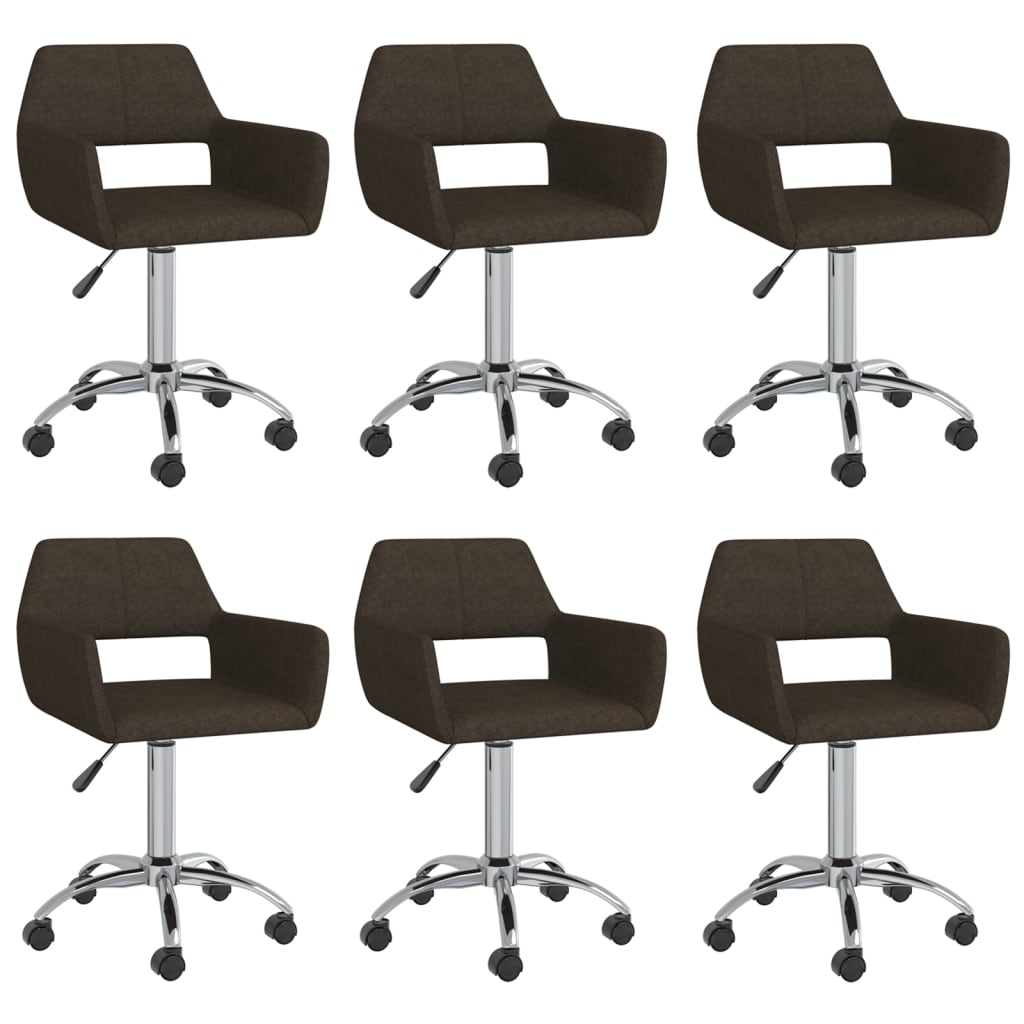 8720286776377_a_en_hd_1 Bild på vidaXL Snurrbara matstolar 6 st mörkbrun tyg