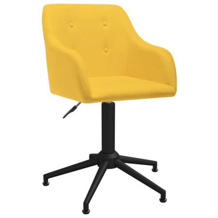 Bild på vidaXL Snurrbar matstol gul tyg