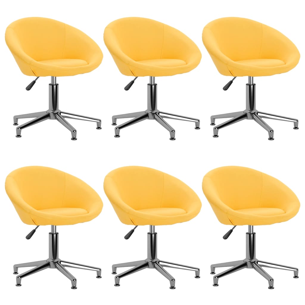 8720286778081_a_en_hd_1 Bild på vidaXL Snurrbara matstolar 6 st gul tyg