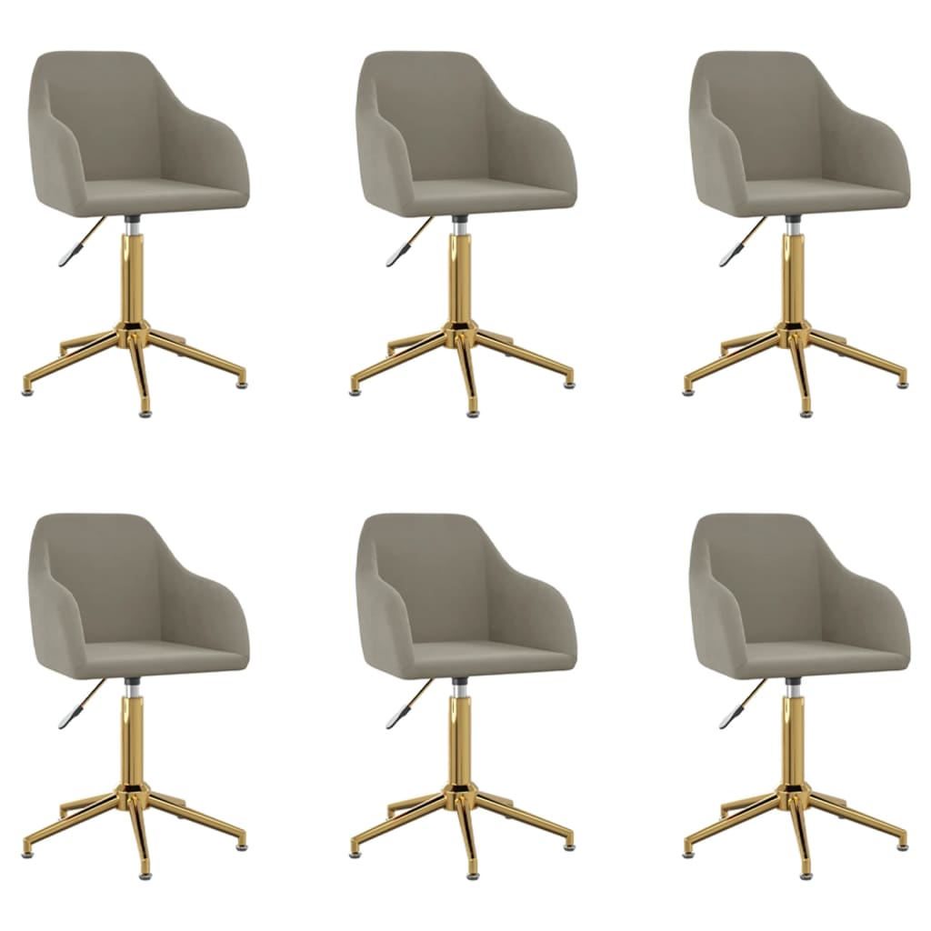 8720286781784_a_en_hd_1 Bild på vidaXL Snurrbara matstolar 6 st ljusgrå sammet