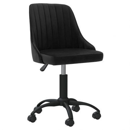 Bild på vidaXL Snurrbar kontorsstol svart sammet
