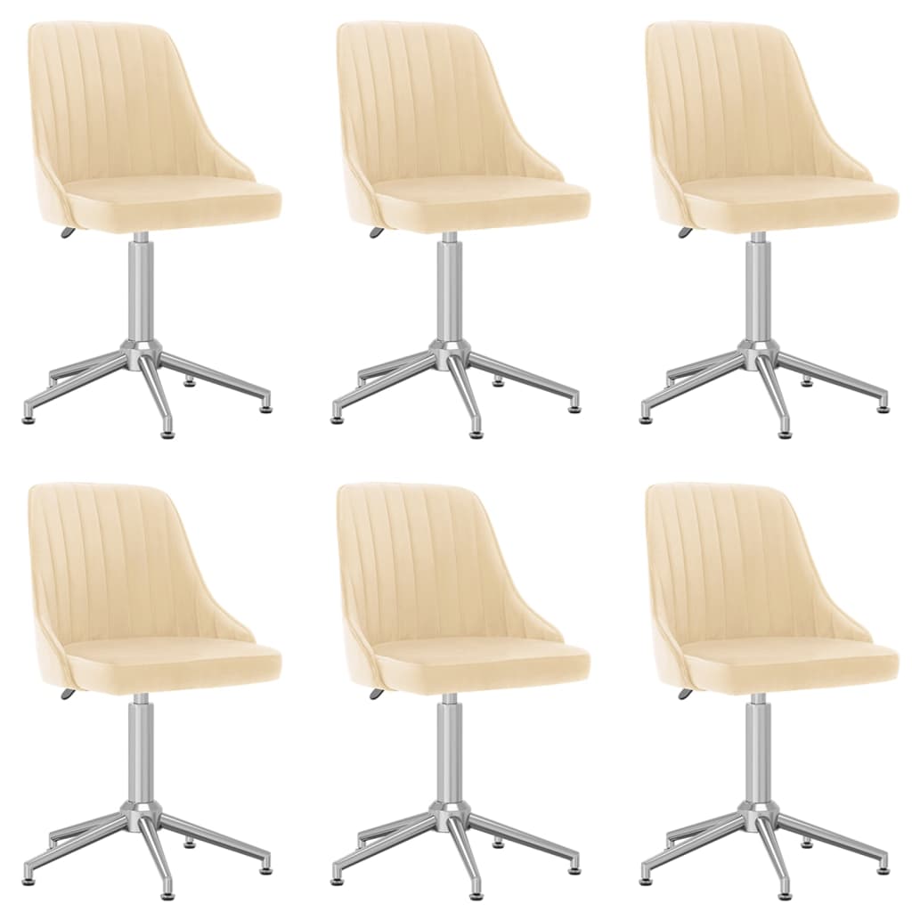 8720286783153_a_en_hd_1 Bild på vidaXL Snurrbara matstolar 6 st gräddvit sammet