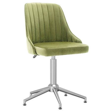Bild på vidaXL Snurrbar kontorsstol ljusgrön sammet