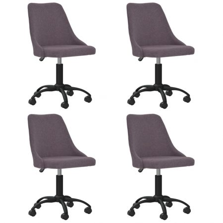 Bild på vidaXL Snurrbara matstolar 4 st taupe tyg