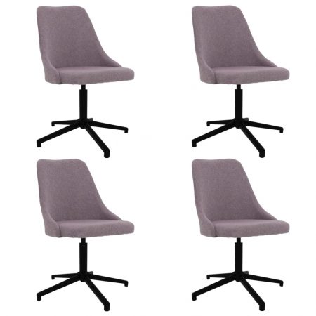 Bild på vidaXL Snurrbara matstolar 4 st taupe tyg