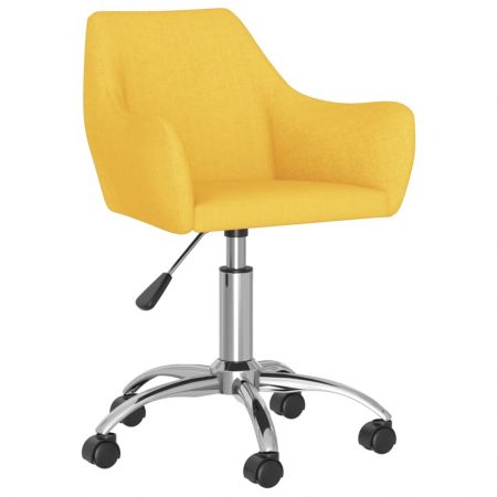 Bild på vidaXL Snurrbar kontorsstol gul tyg