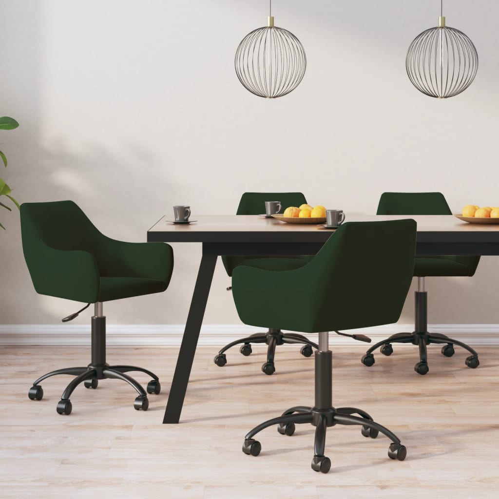 8720286786307_m_en_hd_1 Bild på vidaXL Snurrbara matstolar 4 st mörkgrön sammet