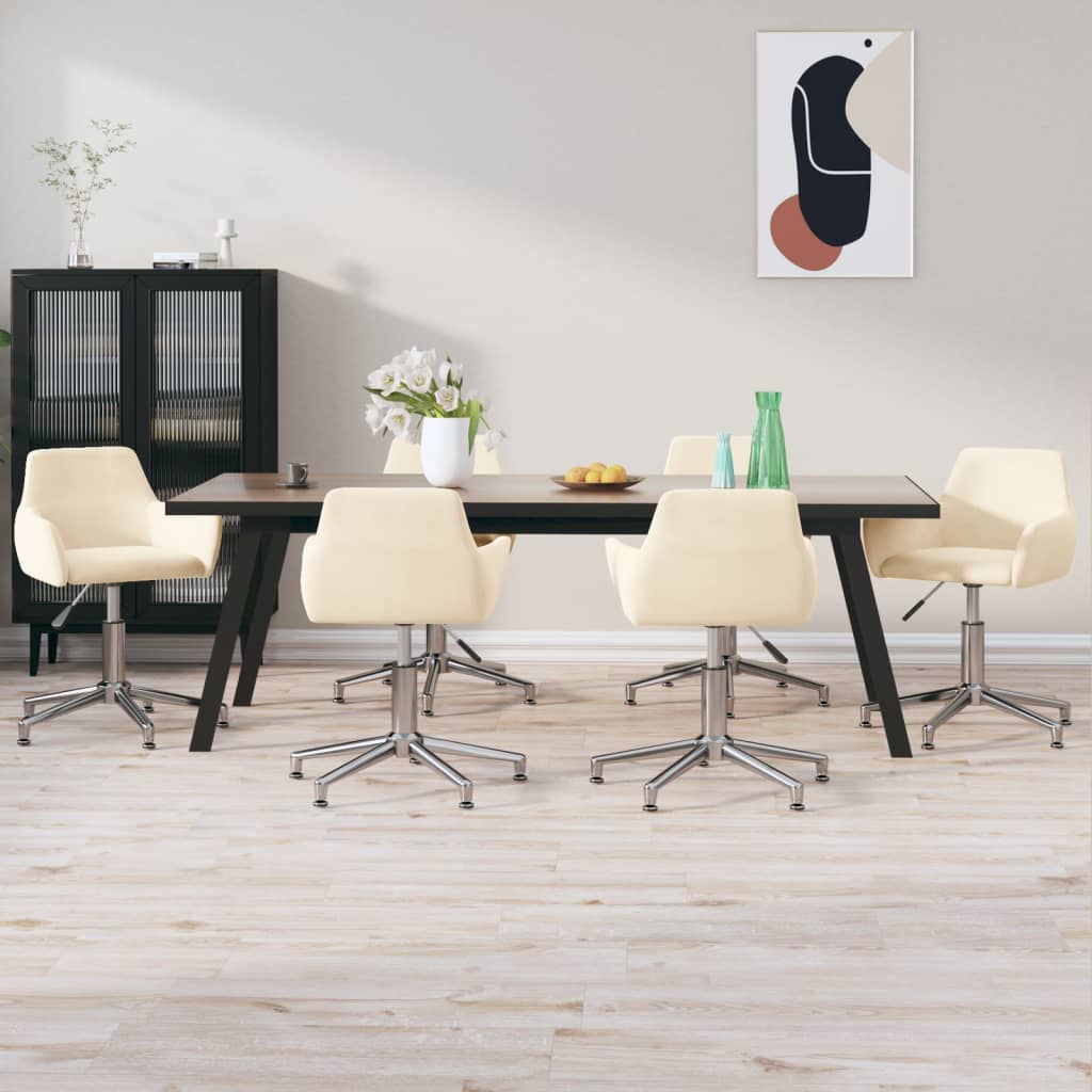 8720286788127_m_en_hd_1 Bild på vidaXL Snurrbara matstolar 6 st gräddvit sammet