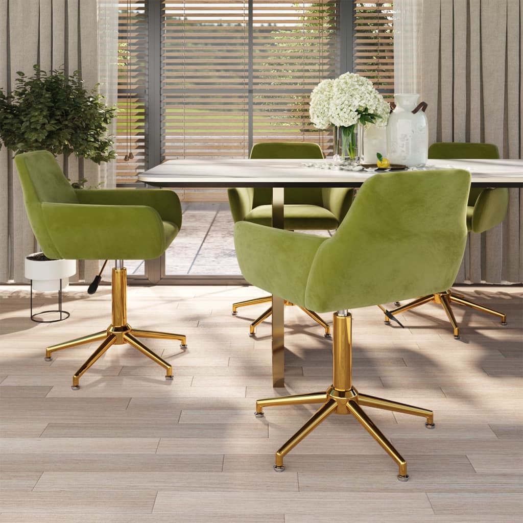 8720286788509_m_en_hd_1 Bild på vidaXL Snurrbara matstolar 4 st ljusgrön sammet