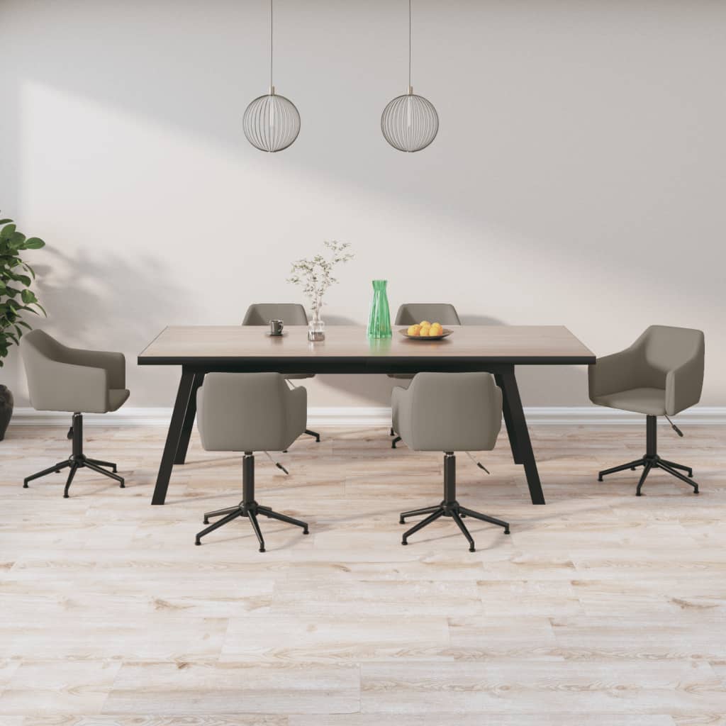 8720286790182_m_en_hd_1 Bild på vidaXL Snurrbara matstolar 6 st ljusgrå sammet