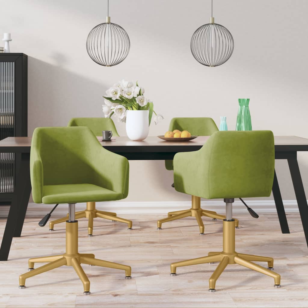 8720286790434_m_en_hd_1 Bild på vidaXL Snurrbara matstolar 4 st ljusgrön sammet