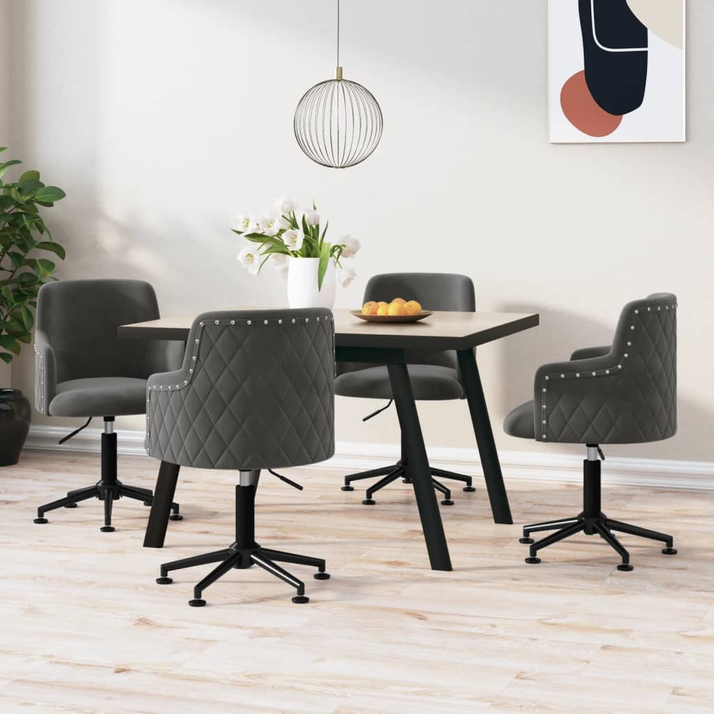 8720286806951_m_en_hd_1 Bild på vidaXL Snurrbara matstolar 4 st mörkgrå sammet