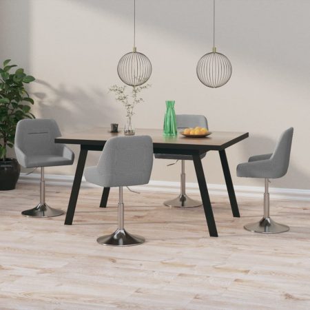 Bild på vidaXL Snurrbara matstolar 4 st mörkgrå tyg