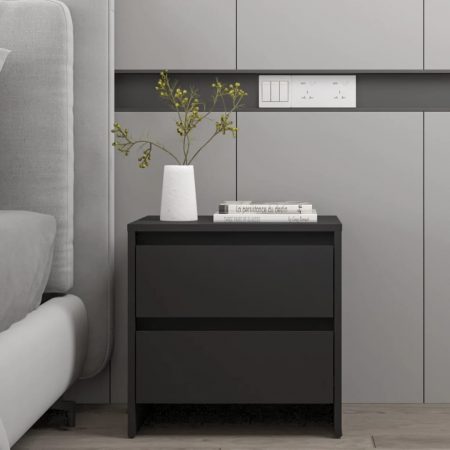 Bild på vidaXL Sängbord svart 45x34