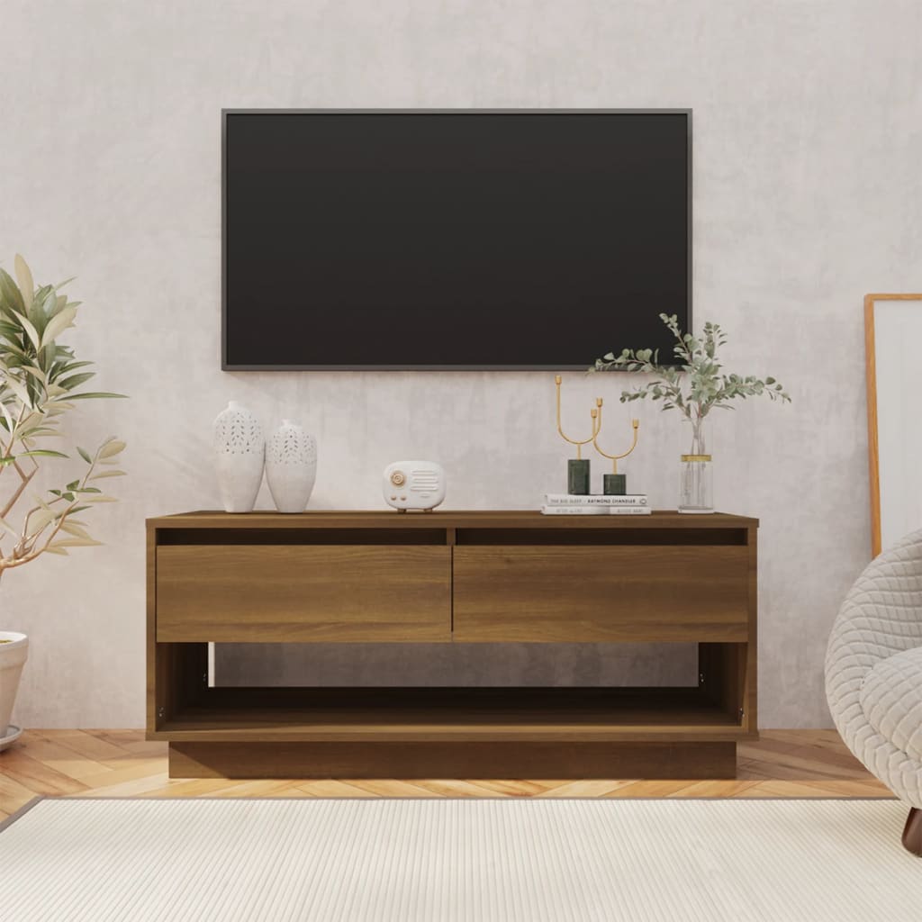 8720286836583_m_en_hd_1 Bild på vidaXL TV-bänk brun ek 102x41x44 cm spånskiva