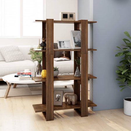 Bild på vidaXL Bokhylla/Rumsavdelare brun ek 80x30x123