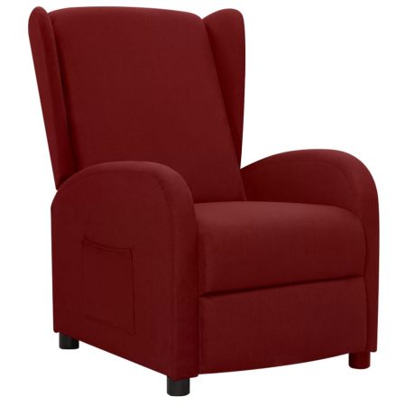 Bild på vidaXL Reclinerfåtölj vinröd tyg