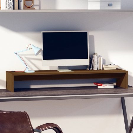 Bild på vidaXL Skärmställ honungsbrun 100x27x15 cm massiv furu