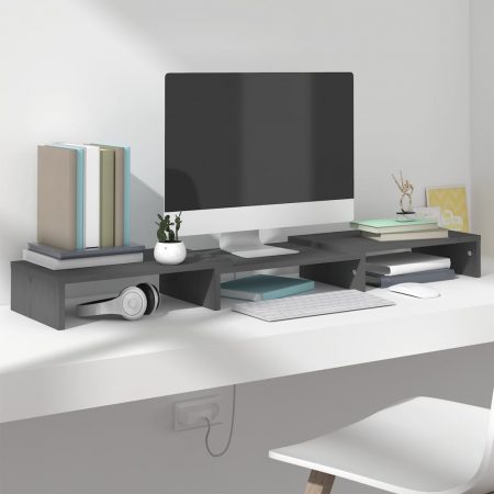 Bild på vidaXL Skärmställ grå 80x24x10