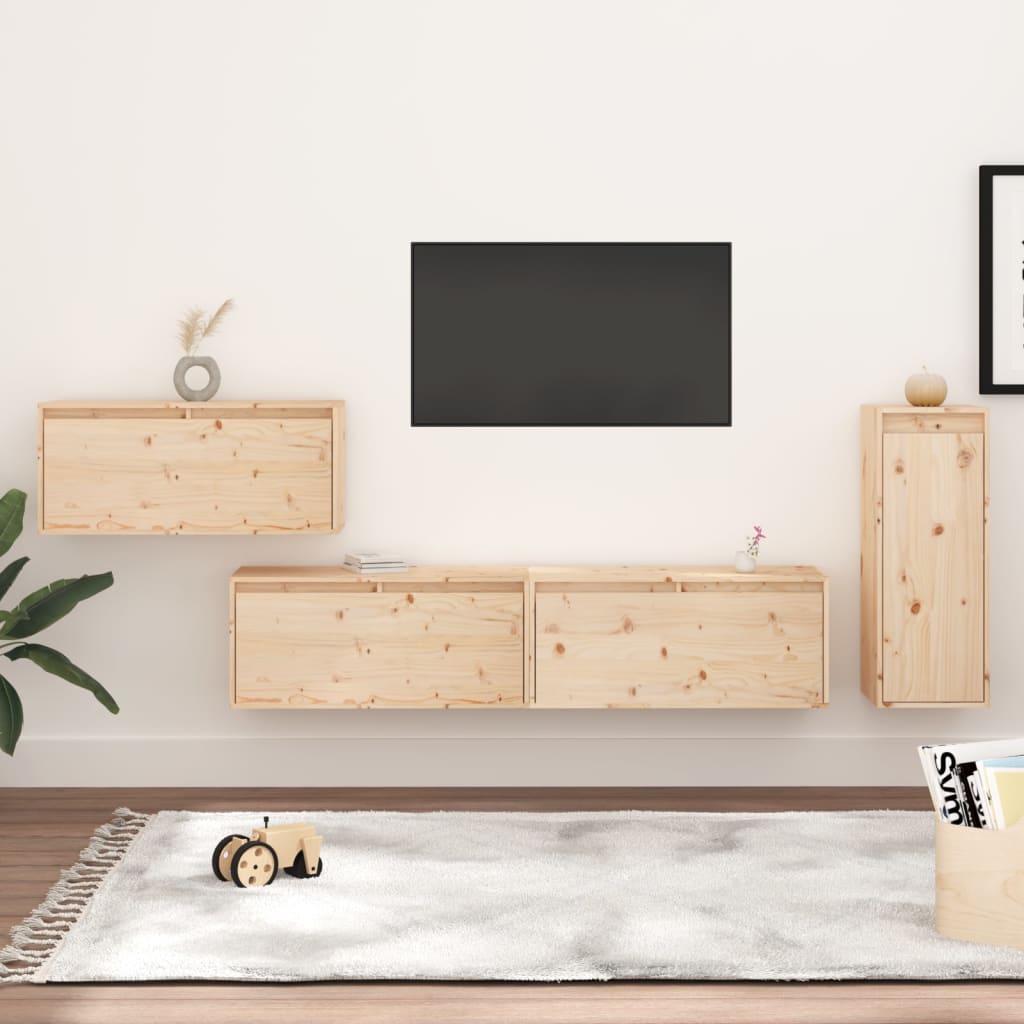8720286928219_m_en_hd_1 Bild på vidaXL Tv-bänk 4 st massiv furu