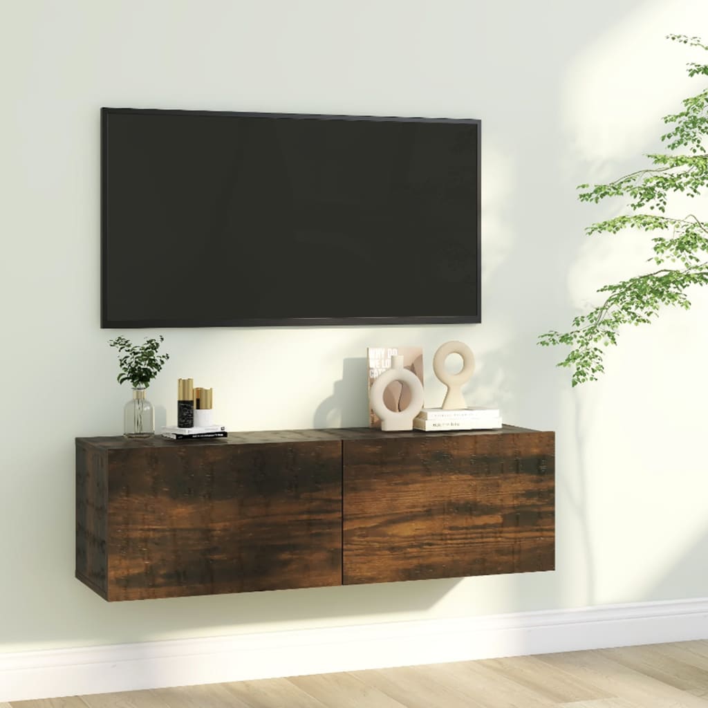 8720286931615_m_en_hd_1 Bild på vidaXL Tv-bänk för vägg rökfärgad ek 100x30x30 cm konstruerat trä