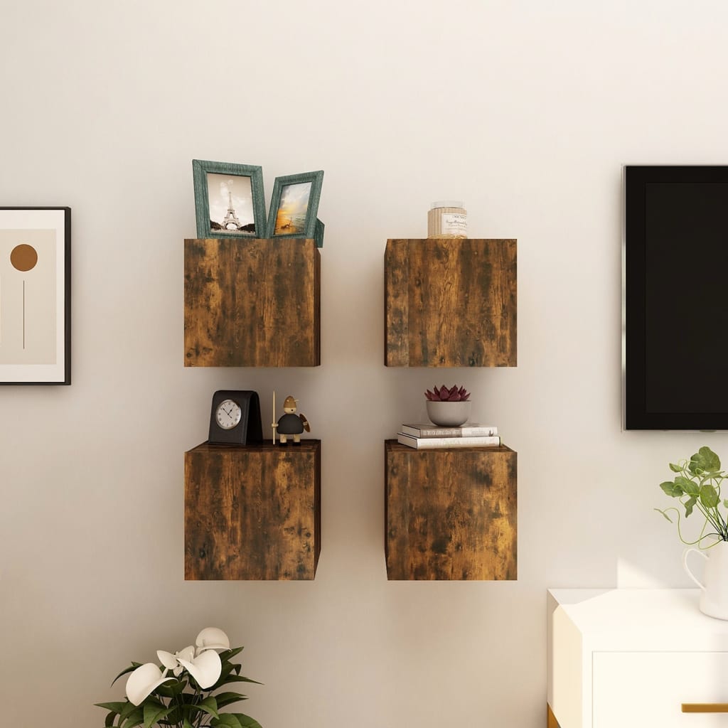 8720286932025_m_en_hd_1 Bild på vidaXL Väggmonterad tv-bänkar 4 st rökfärgad ek 30