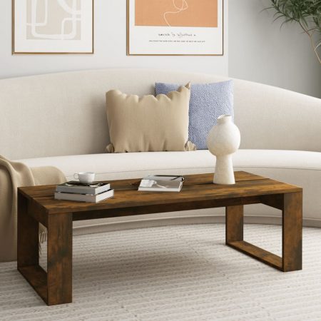 Bild på vidaXL Soffbord rökfärgad ek 110x50x35 cm konstruerat trä